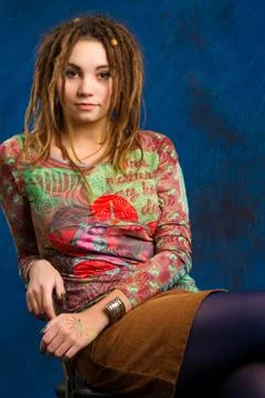Woman with dreadlocks Stock Photos