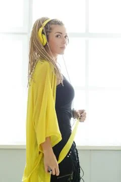 Woman with dreadlocks Foto stock