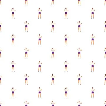 Woman drinking beverage seamless repeating pattern illustration Stock Illustration