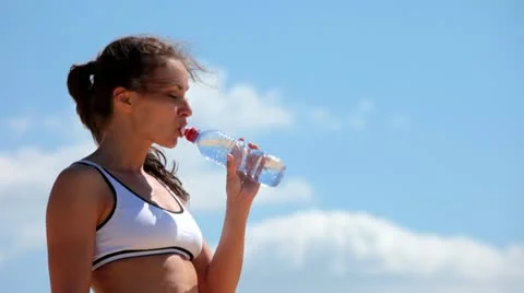 Woman drinking Stock Footage 11219868