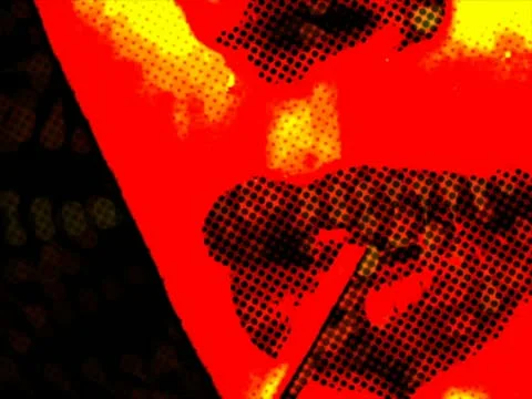 Woman Drinking straw - Vj Loop Saturate Halftone 库存影片 22156178