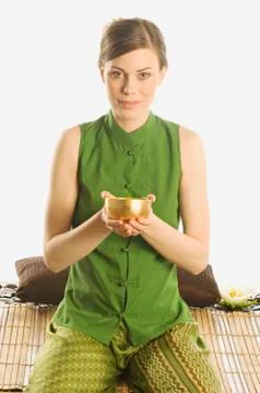 Woman drinking tea Stock Photos