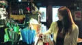 woman drinks in the pub - dolly HD Footage