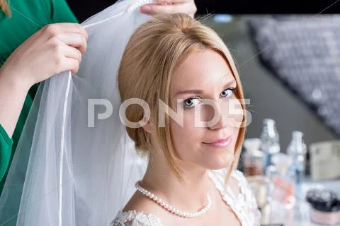 Woman During Wedding Preparations