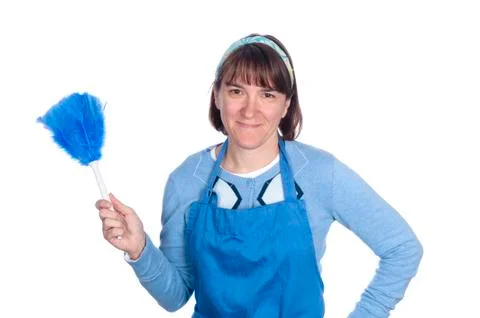 Woman dusting Stock Photos