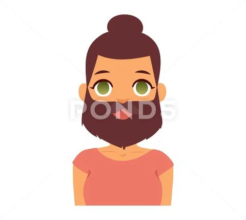 Woman emoji face vector Stock Illustration