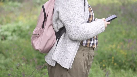Woman Enjoying Spring in the fields Real People, slow motion video Video stock 106161253