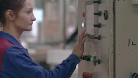 Woman Enter data on the machine Stock Footage 85241205