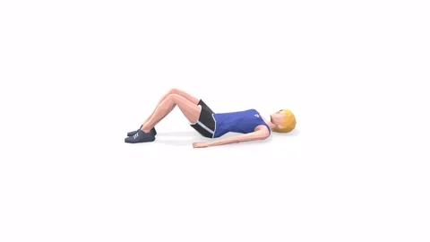 Woman exercise animation But Up Stock Footage 146728232