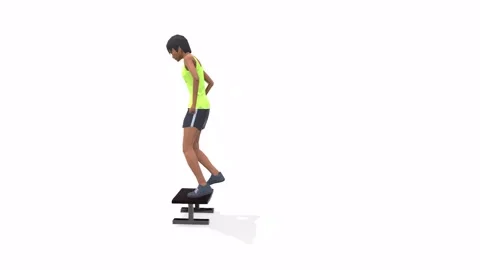 Woman exercise animation step up Video stock 146728188