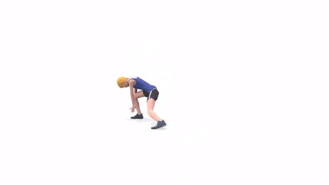Woman exercise animation step side Stock Footage 146728330