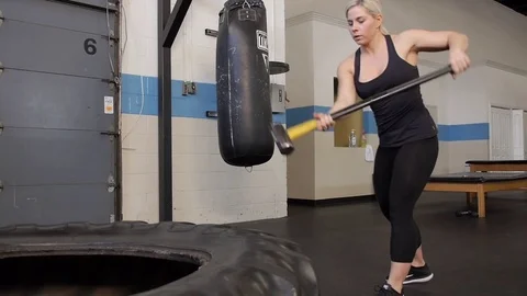 Woman exercising Stock Footage 83687330