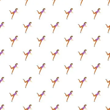 Woman exercising pattern representing workout and fitness concept Stock Illustration