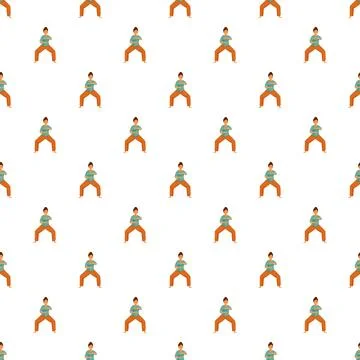 Woman exercising tai chi pattern for wellness and health Illustrazione stock