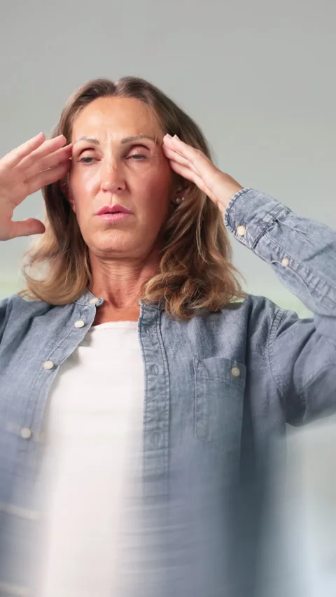 Woman Experiencing Dizzy Balance Issues From Stroke Stock Footage 337227713