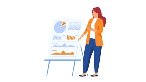 The Woman Explaining Background Stock Footage 293136107