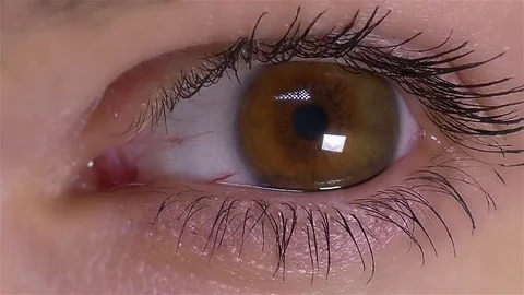 Woman eye closeup. Stock Footage