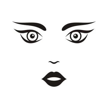 Woman face Illustrazione stock