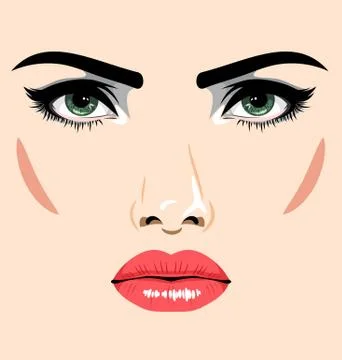 Woman face Stock Illustration