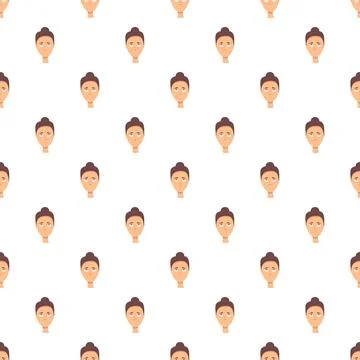 Woman face seamless pattern applying under eye patches 스톡 일러스트
