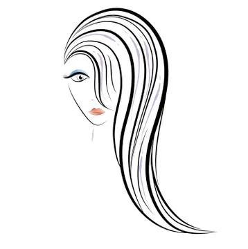 Woman face vector Stock Illustration