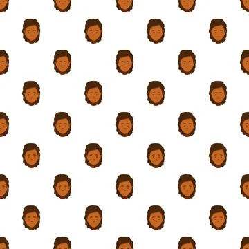 Woman face vector pattern creating abstract background Stock Illustration