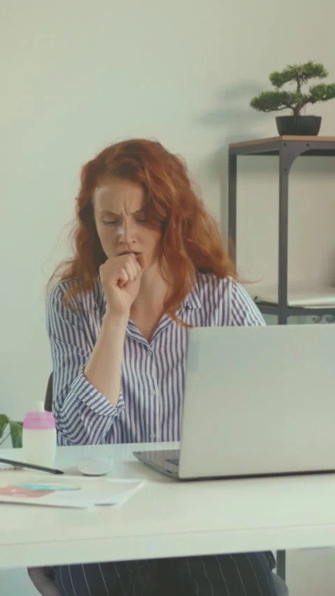 Woman faces work stress challenges, Remote worker encounters pressure and Stock Footage 335666738
