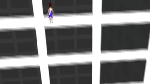 Woman Falling From Skyscraper (Animated) Stock Footage 33133723