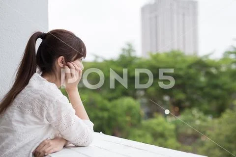 Woman feel depression Stock Photos