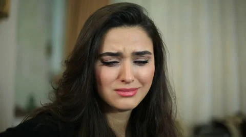 Woman feeling desperate crying Stock Footage 44441926