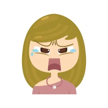 Woman Feeling Devastated Stock Illustration