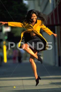 Woman Female Fashion Sport Dance Beauty Leaping