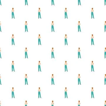 Woman figure repeating pattern on white background イラスト素材