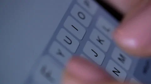 Woman Fingers Writing A Message On A Smart Phone, E-mail, Communication, Macro Stock Footage 51241022