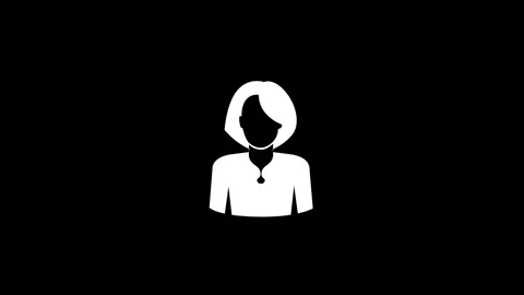 Woman Flat Icon Stock Footage 71935757