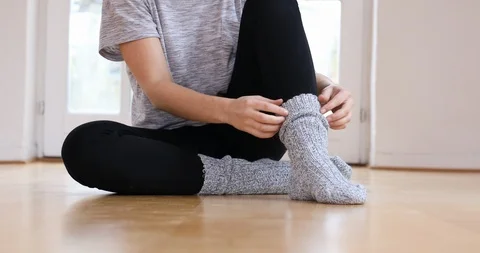 Woman on floor Stock Footage 85897083