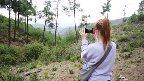 Woman in forest. Video stock 149213047