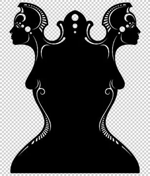 Woman frame Stock Illustration