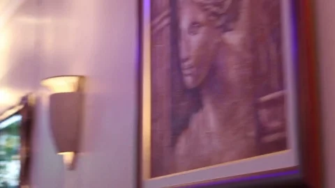 Woman frame in a wall Stock Footage 83930009