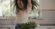 Woman Full Of Joy And Happiness Dancing Stock Footage