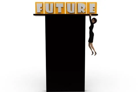 Woman future concept Stock Illustration
