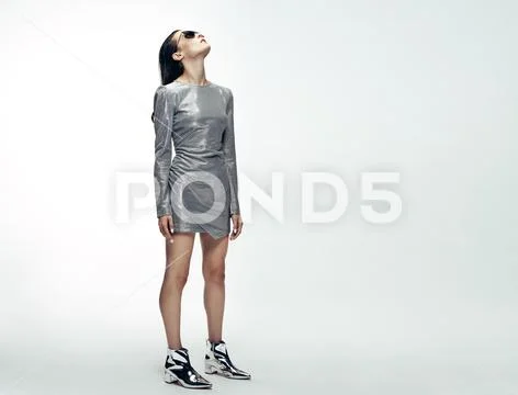 Woman in futuristic style Stock Photos