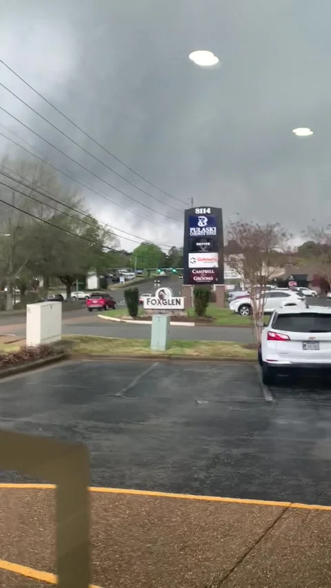 Woman Gets Caught in Tornado While Recording Storm in Little Rock, Little Rock,  Video stock 237457214