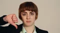 Woman gives a thumbs down HD Footage