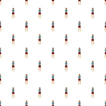 Woman golf pattern design creating wallpaper background イラスト素材