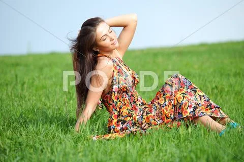 Woman On Grass
