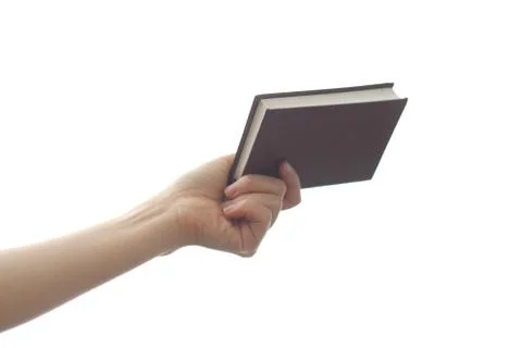 Woman Hand Holding Notebook Foto stock