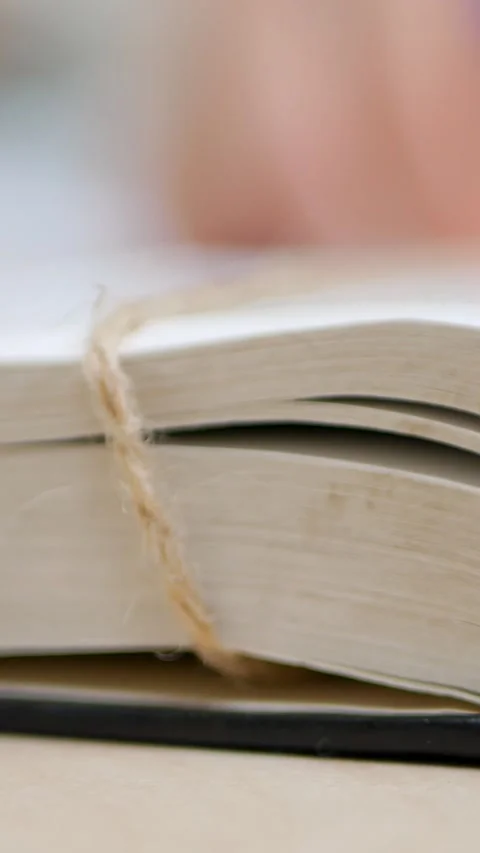 Woman hand study sacred scripture and Christian belief Video stock 312915786