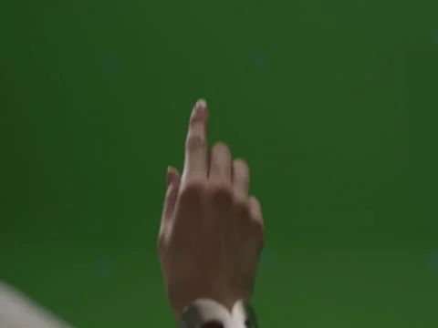Woman hand touch screen interface chromakey green screen. Stock Footage 71624747