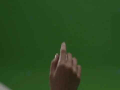 Woman hand touch screen interface chromakey green screen. Stock Footage 71625145